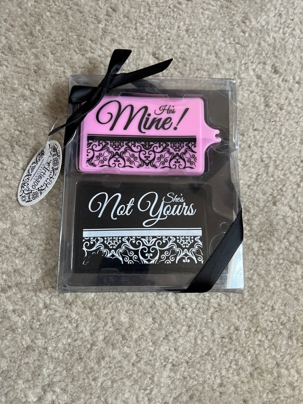 His and Hers luggage tags